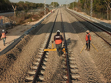 Auscultación de vías Tren Maya